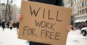 Will work for free sign