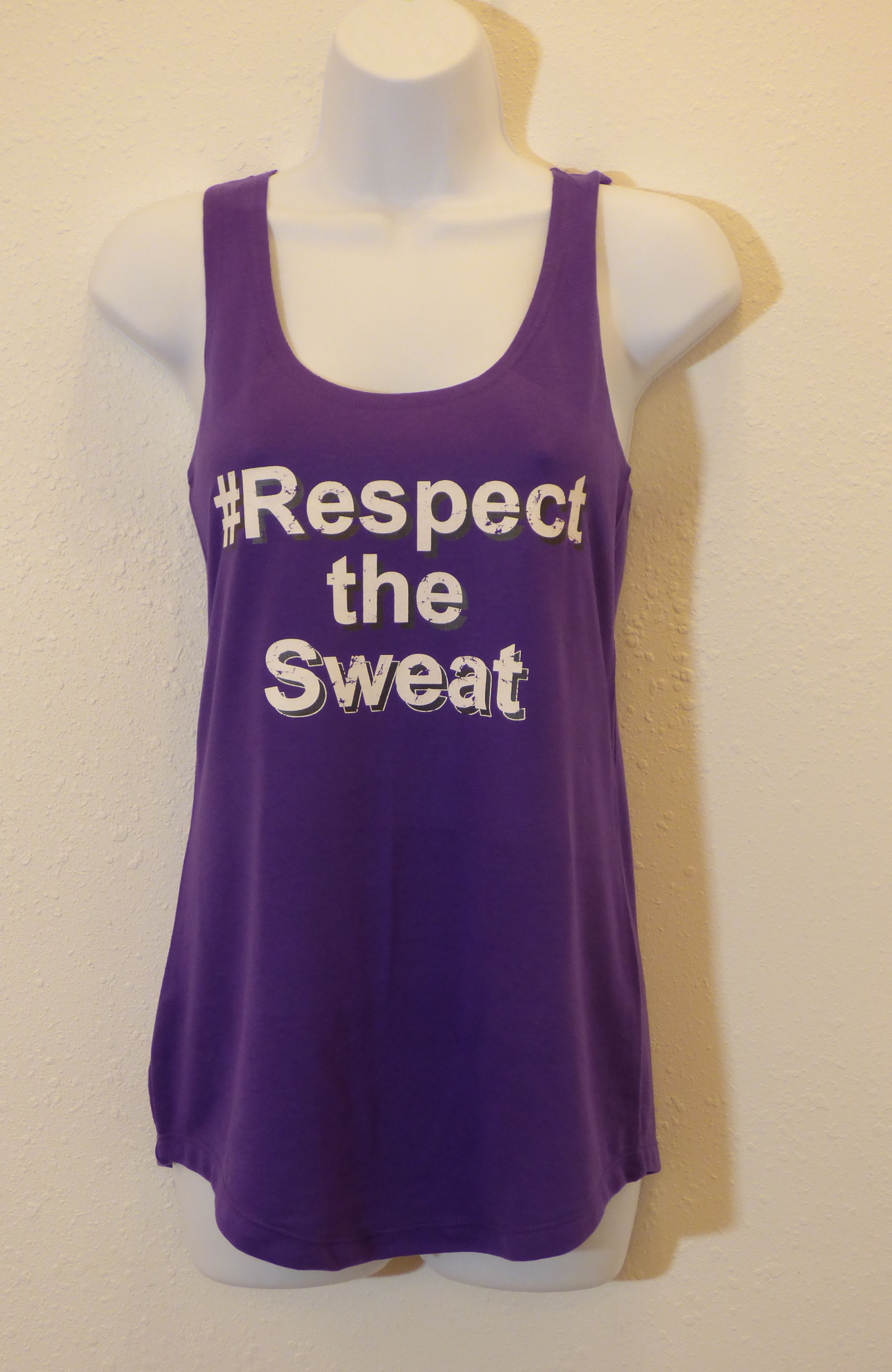 Women's 'Respect The Sweat' flowy tank